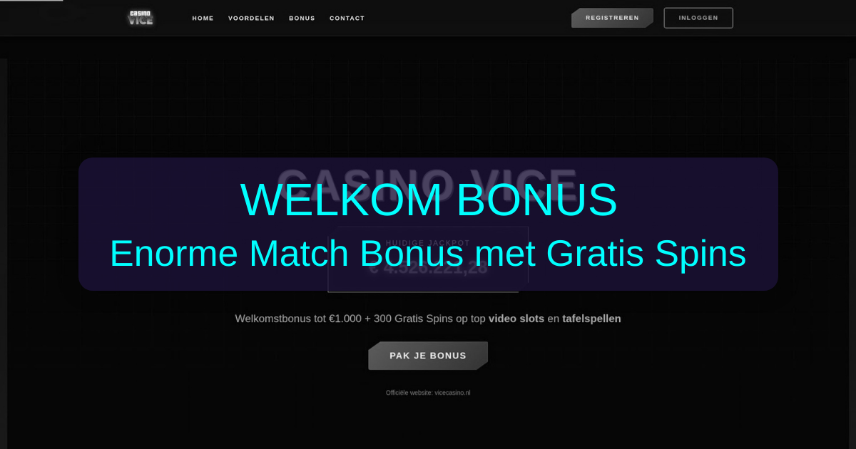 Vice Casino welcome bonus